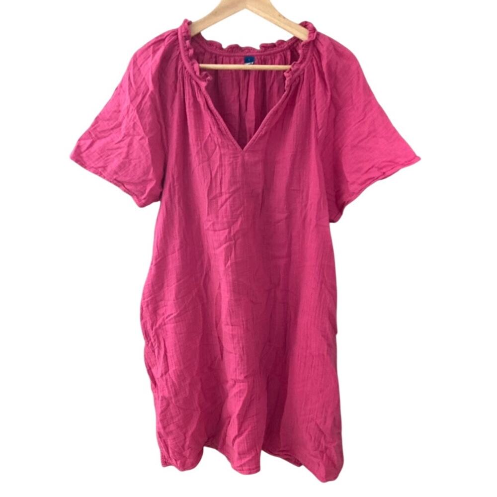 Old Navy Crinkle Gauze Swing Dress Polarized Pink Large